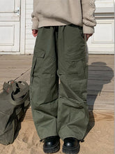 Hearujoy Techwear Parachute Wide Cargo Pants Men Hip Hop Wide Leg Trousers Male Quick Drying Streetwear Loose Oversize Korean